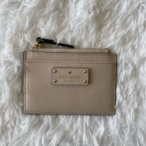 kate spade new york Adi Grove Street Pebbled Leather Card Wallet Coin Purse